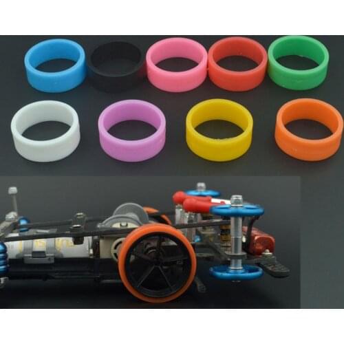 20PCS Rubber Large Diameter Equal Width Thin Tire Skin 1.8mm Thick Wheel Skin Tyre for RC Tamiya Mini 4WD Car DIY Parts