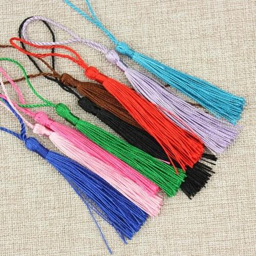 50Pcs 13cm Handmade Polyester Silk Tassel For Jewelry Keychain Cellphone Straps Home Wedding Decor Crafts Curtains Accessories