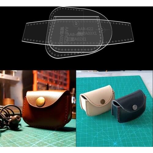 70*5.5*3.5cm 1Set DIY leather craft Mini coin purse storage bag High Quality Acrylic template sewing pattern