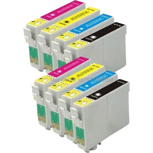 8 Compatible EPSON 128 T1285XL Ink Cartridge for Stylus SX125 SX130 SX235W S22 SX420W SX425W SX435W Printer