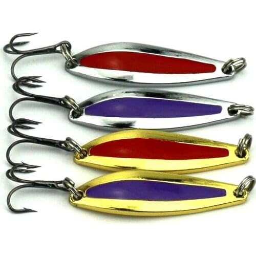 Big Sale 8pcs New Silver/Gold Spinner Fishing Lures Hard Metal Sequin Spoon Lure Fishing Tackle Lure 4 Colors 4.3cm 5.5g