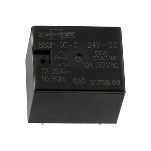 HOT NEW 5V relay 833H-1C-C-24VDC 833H 1C C 24VDC 833H1CC24VDC 24V DC24V 24VDC 7A 5PIN