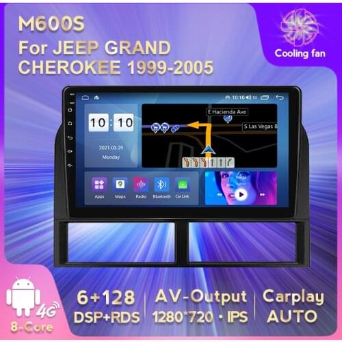 IPS HD 1280*720 Android 11 Car GPS Navigation DVD Multimedia Player for Jeep Grand Cherokee II WJ 1998-2004 4G Carplay AUTO WIFI