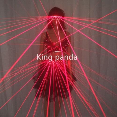 Red LED Clothes, Laser Suits Sexy Girl Bra,Led Glasses For Nightclub Performers Party Stage Show