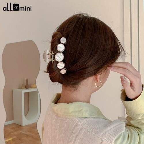 Sweet Mini Shall Mica Hair Clips for Women Girls Hair Claw Chic Barrettes Claw Crab Hairpins Styling Fashion Hair Accessories