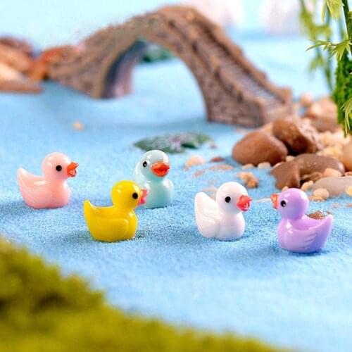 Cute miniature Figurine ornaments for home yellow ducklings Figurine miniature for fairy garden Easter decor Slime Charms
