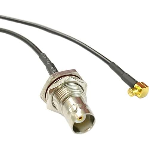 New BNC Female Jack nut Switch MCX Male Plug Right Angle pigtail cable RG174 Wholesale 10/15/20/30/50/100CM for wifi card