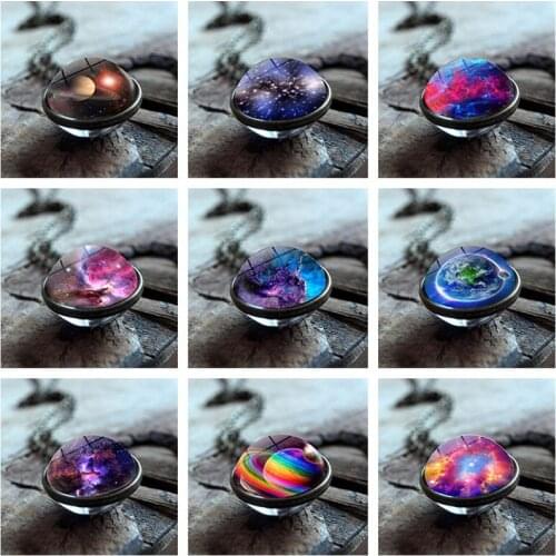 New Hot Sale Gifts Car Solar System Double-Sided Glass Starry Ornaments Exquisite The Realm Of Stars Sparkling Car Decoration