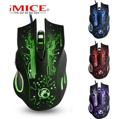 NO.iMICE X9USB gaming dazzling optical mouse wired USB6 button mouse DPI2400 for notebook desktop computers