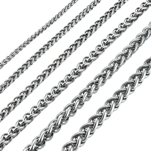 Mens Stainless Steel Necklace Fashion Basket Chain Material Braided Titanium Steel Women Jewelry Christmas Gifts