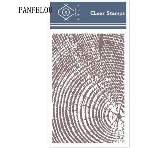 PANFELOU 11x16cm Rings wood grain Transparent Silicone Rubber Clear Stamps cartoon for Scrapbooking/DIY Easter wedding album