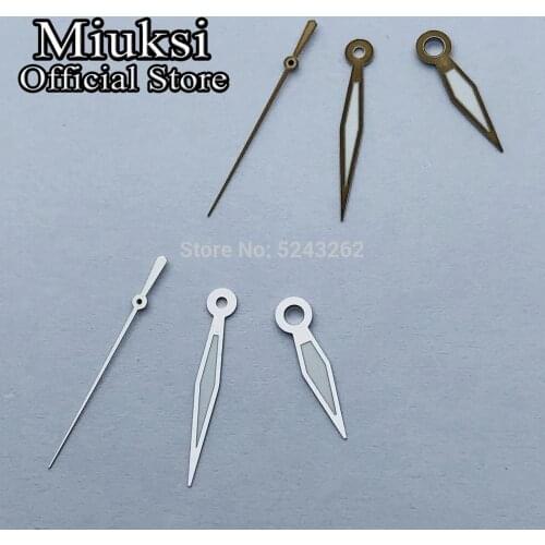 Miuksi silver brown watch hands luminous hands fit NH35 NH36 movement