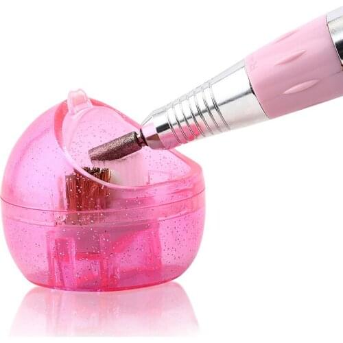 Dual Use Nail Drill Cleaning Brush Portable Nail Art Grinder Cleaner Ball Manicure Tool Nails Drills Cleansing Box Tools