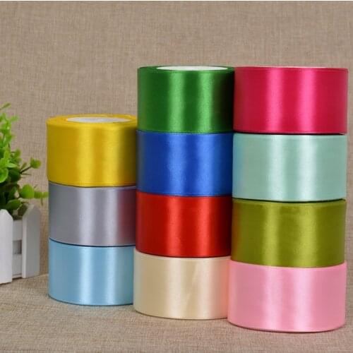 2inch 5cm Silk Satin Ribbons DIY Crafts Fabric Christmas Halloween Birthday Party Decoration Wedding Sashes Gift Box Wrapping
