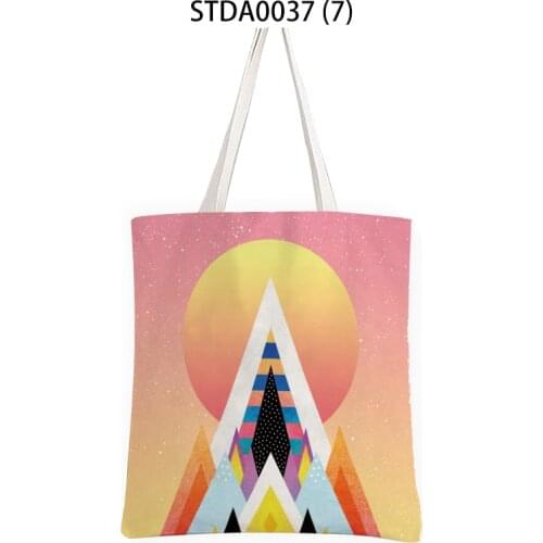 Mountain Peak Print Shoulder Bag Cartoon New Cute Harajuku Female Handbag Girl Purse Canvas Bag Shoulder Bag Tote Bags Handbag