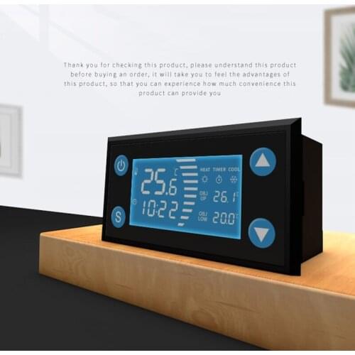 AC 110-220V Smart Thermostat with Timer Cool Heat for Incubator Aquarium Greenhouse Temperature Controller LCD Display