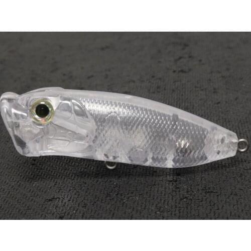 WLure 12g Unpainted Popper Fishing Bait Loud Sound with High Water Splash for Lure Making Hobby UPT605