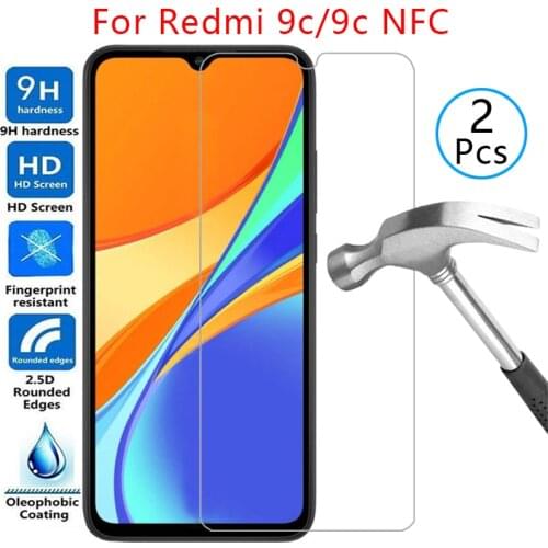 Tempered glass screen protector for xiaomi redmi 9c nfc case cover on ksiomi redmi9c 9 c c9 6.53 protective phone coque readmi9c