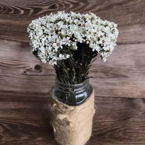~1CM Head,40~45g/lot,Length 15~25CM Decorative Dried Natural Flowers Small Feverfew Flowers Bouquet,Mini Sunflowers,Home Decor
