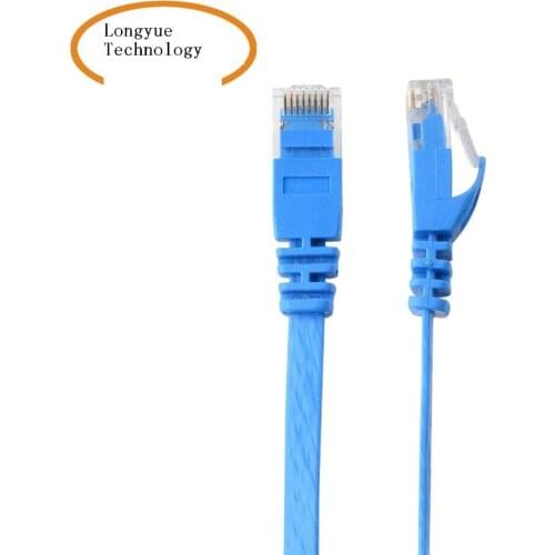 100PCS/lot 15FT 5M CAT6 CAT 6 Flat UTP Ethernet Network Cable RJ45 Patch LAN cable brand product freeshipping