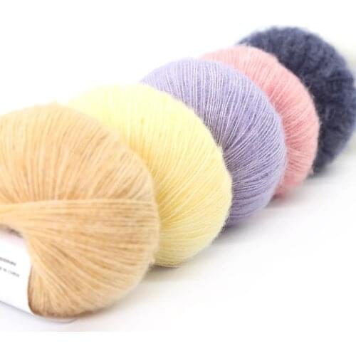 25g mohair yarn cheap knitting yarn crochet baby wool yarn for knitting sweater socks 166m 0.9mm