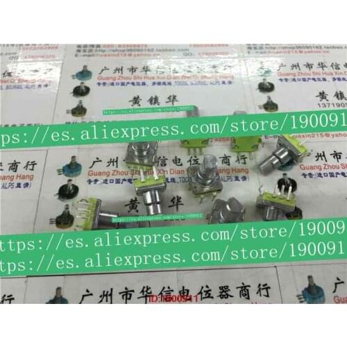 5pcs/lot LJV EC11 encoder car stereo potentiometer with a step by 30 with a switch handle long 14MMF