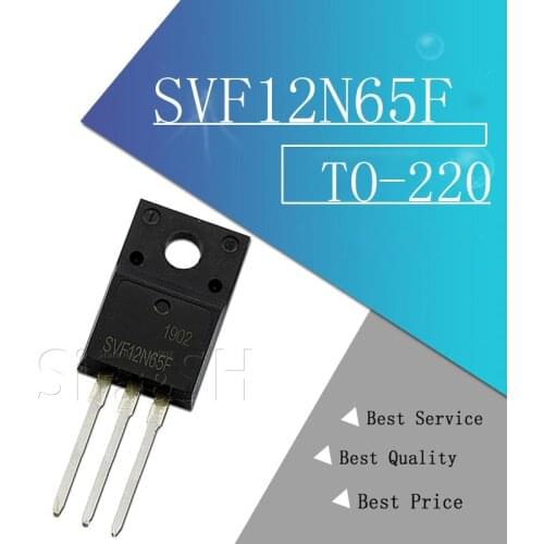 5pcs/lot SVF12N65F SVF12N65 12N65 12A 650V TO-220F