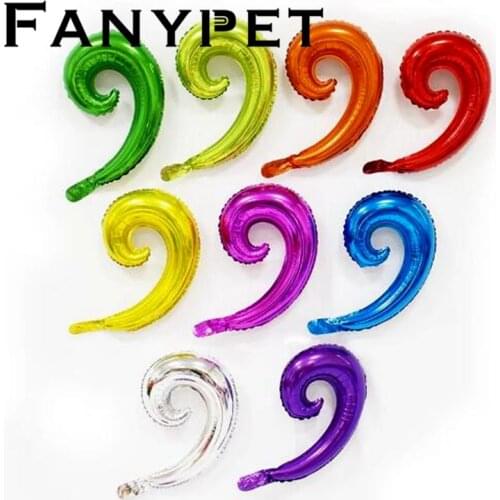 50pcs Rainbow Candy Colors Spiral Wave Curve Foil Balloons Family Birthday Wedding Party Wall Decoration child Inflatable Toys