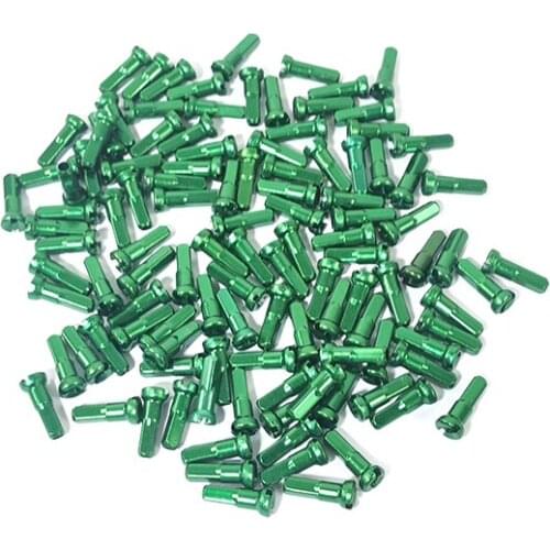 64/lot Pillar CN spoke Light 14G Alloy AL7075 14mm MTB road bicycle aluminum nipples Green round bike accessories