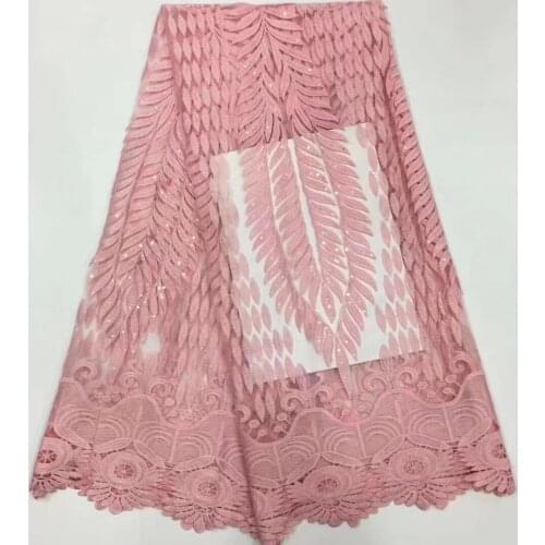African sequin lace fabric 2021 high quality French tulle lace fabric embroidery Nigeria lace fabric dress D41651
