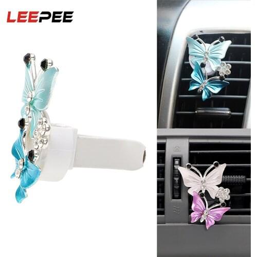 Fragrance Air Conditioner Outlet Clip Decoration Butterfly Car Perfume Natural Smell Air Freshener Auto Accessories Car-styling
