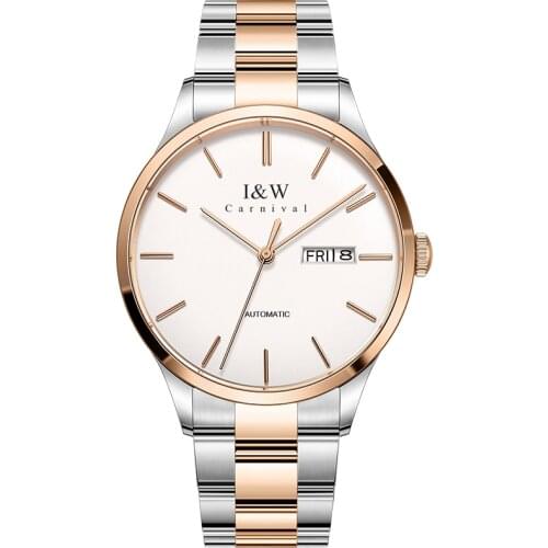 Reloj hombre 2021 Swiss CARNIVAL Japan Movement Automatic Watch Sapphire Double Calendar Waterproof Men Mechanical Wristwatches