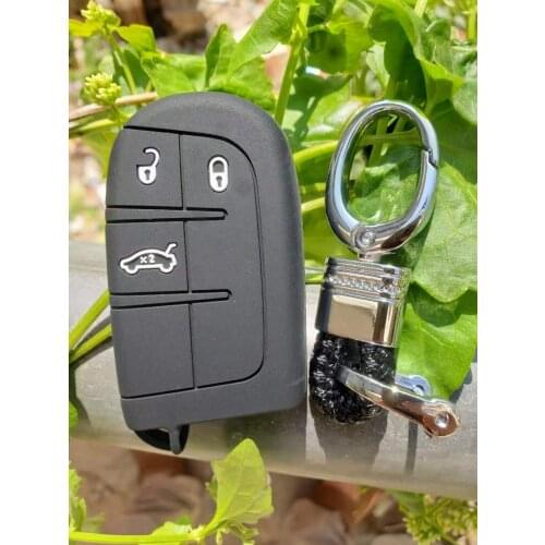 Car Key Case Cover For Jeep Grand Cherokee Wrangler 3 Buttons Interior Accesory Remote FOB Holder