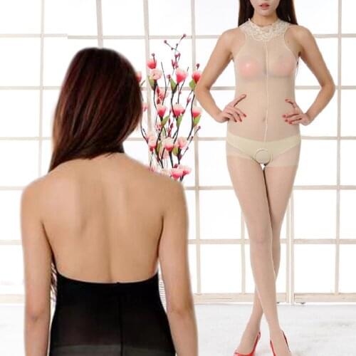 Women Bodystocking erotic lingerie Crotchless Body Stocking Sexy Lingerie Bodysuit Soild Sexy Underwear Erotic Aapparel Sex
