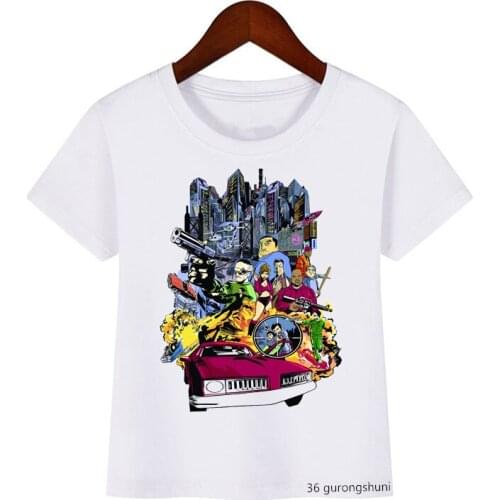 Cool Grand Theft Auto Fancy Boys Print T-shirt Short Sleeve Street Style Boys and Girls Suitable for T Shirt Summer Tops