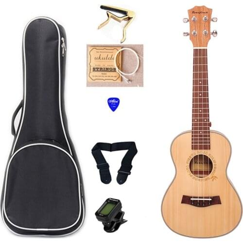 23 inch Ukulele Panel Spruce Mahogany with Bag Tuner 4 strings Professional Hawaii guitar ukulele for ukulele conert UK2342C