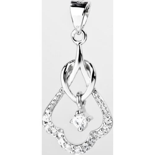 GND0394 New 925 Sterling Silver Lovely Sweet Beauty Romantic Crystal Hollow Necklaces Pendant Jewelry Gift For Women