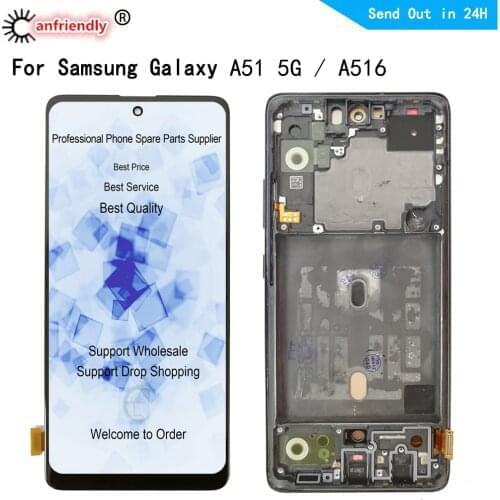 Incell LCD For Samsung Galaxy A51 5G SM-A516B A516U A516F A516N LCD Display Screen Touch Panel Digitizer With Frame Assembly