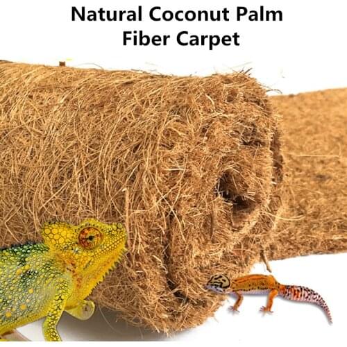 Natural Coconut Palm Fiber Mat Reptile Lizard Snake Chameleon Turtle Carpet Reptile Supplies Moisture-proof Substrate