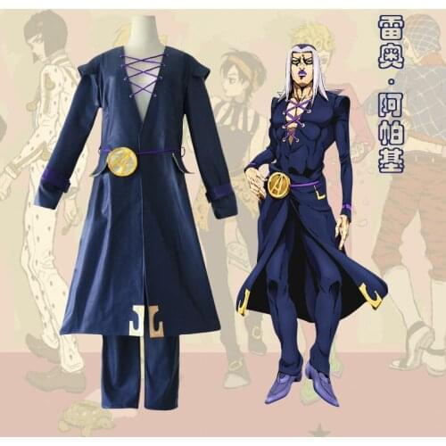 JoJos Bizarre Adventure: Golden Wind Leone Abbacchio Cosplay Costume Suit Halloween Carnival Costumes Full Set Custom Made