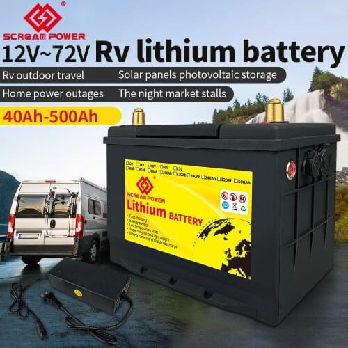 12V 80Ah LiFePO4 Lithium Iron Phosphate Battery For Golf cart EV RV Solar Energy Storage RV Campers