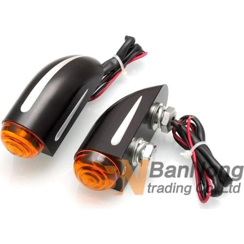 Motorcycle CNC aluminum black Modified Turn Signal Lights For Harley Sporster Dyna Softail V-Rod Chopper