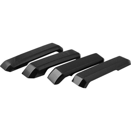 Set of 4 ABS Carbon Fiber Interior Armrest Door Handle Pull Cover Trim Replaces for Ford F150 2015 to 2017
