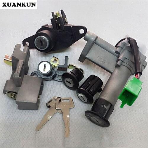 XUANKUN Motorcycle Accessories Set Lock HS125t QS150T Electric Lock The Whole Car Combination