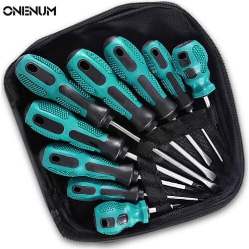 ONENUM 6/9Pcs Screwdriver Set Slotted Phillips Torx Magnetic Screw Driver Bit Kit Insulated Screw Handle Household Repair Tools