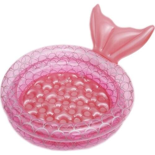 Inflatable Swimming Pool for Kids 150cm Mermaid Water Pool Baby Water Paddling Pool Bathtub Circles Party Toys Swimming Mattress