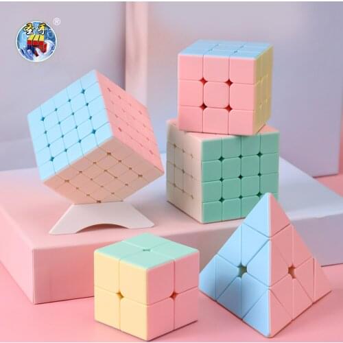 Genuine Sengso Macarone Cube 2x2x2 3x3x3 4x4x4 5x5x5 Rotate Speed Puzzle Magic Cubes Home Game Educational Toys for Children