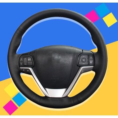 Auto Braid On The Steering Wheel Cover for Toyota Highlander 2014 2015 2016 2017 2018 2019 Sienna 2015-2019 DIY Car Wheel Covers