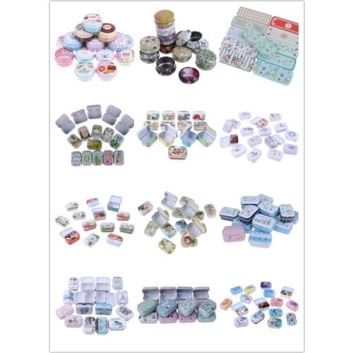 Portable Pill Box Case Metal Packing Tin Jar Boxes Small Medicine Case Cans Coin Headphones Moisture-proof Travel Pill Box