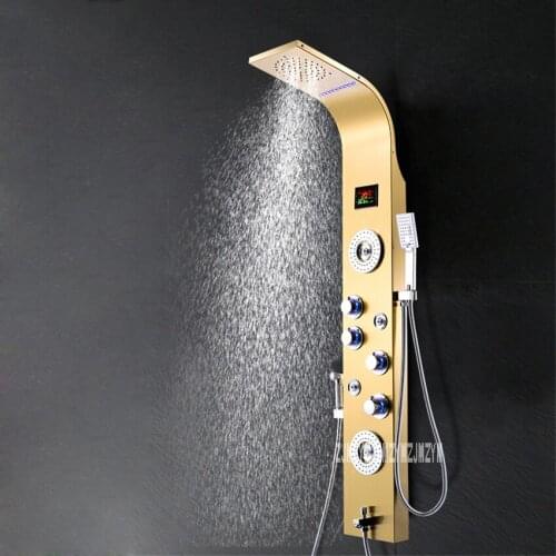S9-L Household LED Shower Panel High-quality 304 Stainless Steel Bathroom Shower Faucet Thermostatic Shower Bath Shower System